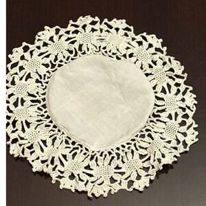 Vintage Handmade Crochet‎ Doily Coaster Small Round Table Accent Decor 6 Inches